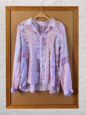 Jane  & Delancey Long sleeve Button Up Top Size L